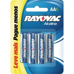 Pilha Palito Alcalina com 6 Unidades Rayovac Leve + Pague -