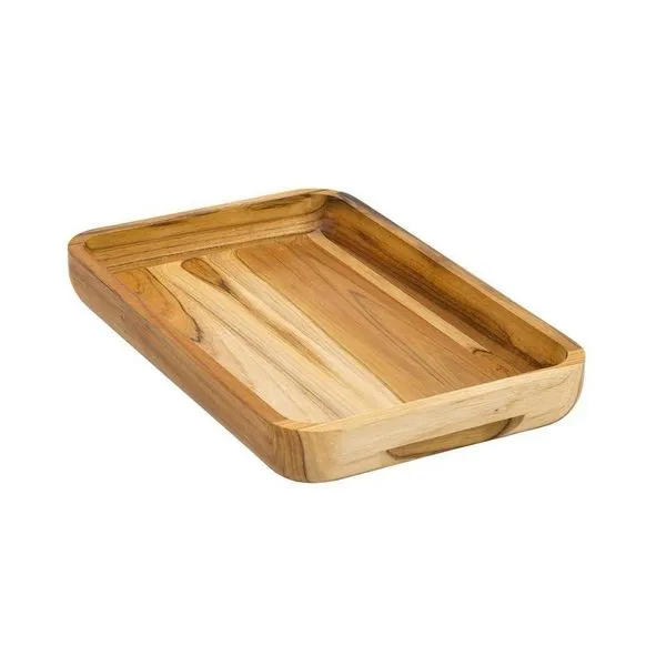 Gamela De Madeira Teca Retangular - Stolf 39,5x5