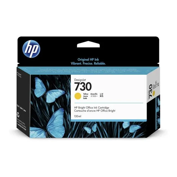 Cartucho de Tinta HP 730 Amarelo PLUK 130 ML - P2V64A