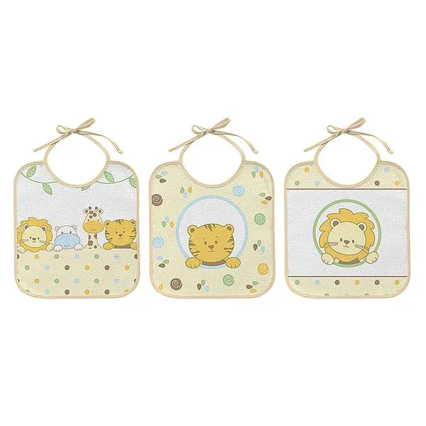 Babador Felpudo com 3 Unidades Bambi Estampado Amarelo