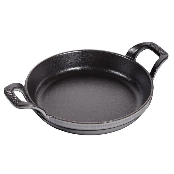 TRAVESSA STAUB REDONDA EM FERRO FUNDIDO CINZA GRAFITE 16CM 405095520