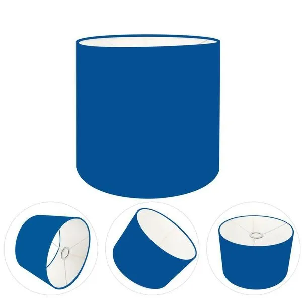 Cúpula Abajur Cilíndrica Cp-7007 ø20x22cm Azul Marinho
