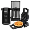 Kit Black Inox Oster - Cafeteira - Chaleira Digital E Máquina De Waffle 110V