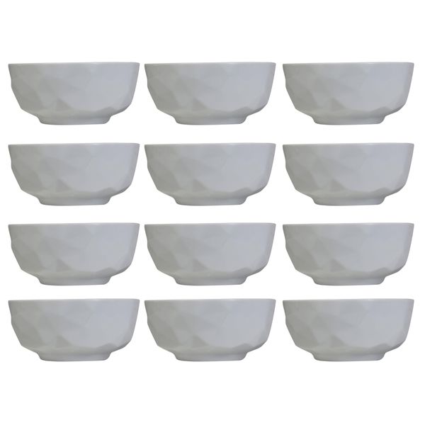 Conjunto com 12 Tigelas P Edros em Porcelana 230 ml Germer Branco