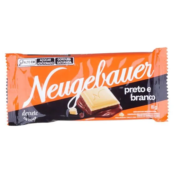 Tablete de Chocolate Preto e Branco Neugebauer 55g