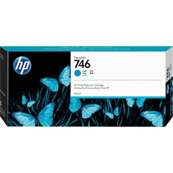 Cartucho de Tinta Ciano HP 746 PLUK 300ML - P2V80A