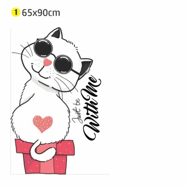Adesivo Parede Cat Just Be With Me