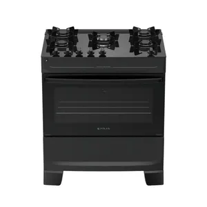 Fogão Atlas 5 Bocas Mônaco Top Glass New | Preto (Bivolt)
