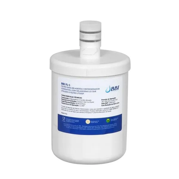 Refil Filtro Bbi Fl-1 Para Geladeira Refrigerador Lg Lt500p