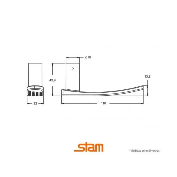 Fechadura Espelhada Escovada Antique - Stam Tetra 1800/21