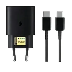 Carregador Preto Universal / Fonte Turbo Bivolt com Cabo USB-C Rápido