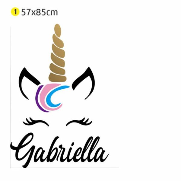 Adesivo Parede Unicórnio Nome Personalizado