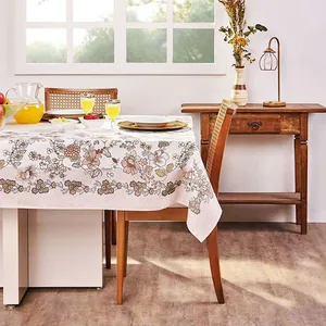 Toalha de Mesa Lepper Retangular Tati 1,55m x 2,50m Bege