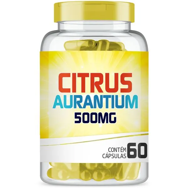 Citrus Aurantium 500mg com 60 cápsulas Acelera Metabolismo