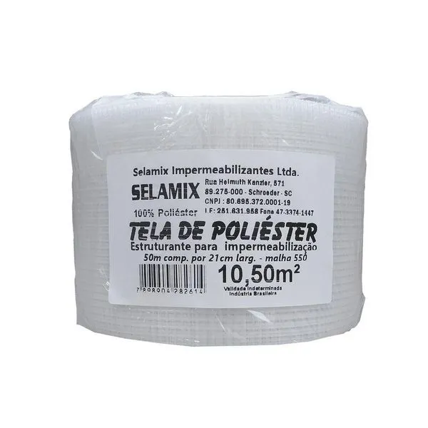 Tela Poliester 550 2x2mm Largura 21 Cm X 50 Metros