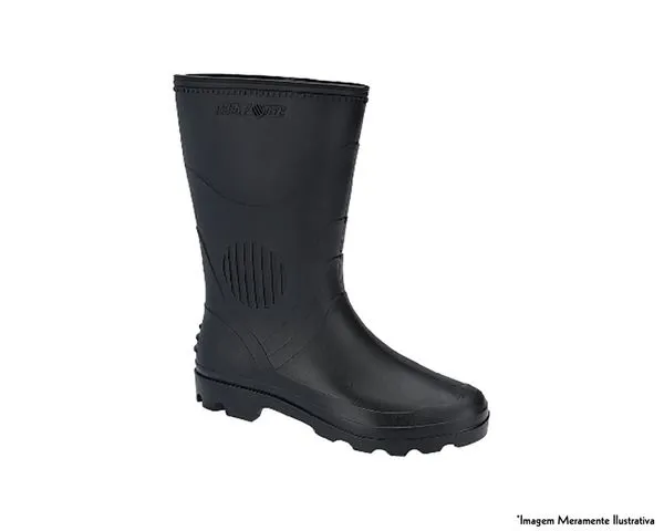 Bota Pega Forte Cano Medio Preta 41