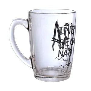 Caneca de Vidro Decorada 320ml Inspira Respira Não Pira Hauskraft