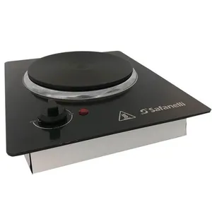 Fogão Elétrico Embutir Gourmet 1 Placa Safanelli Preto 220V
