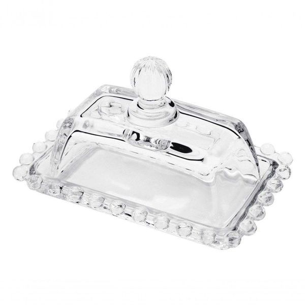Manteigueira Pearl em Cristal Lyor com Tampa -  28863 Manteigueira Pearl em Cristal Lyor com Tampa - 28863