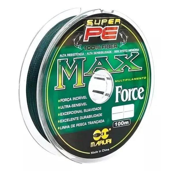 Linha Multifilamento Maruri 1000m Max Force 4 Fios Medida 0,23mm 30lb