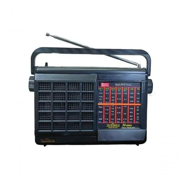 Rádio Portátil Motobras Rm-pft73ac 7 Faixas Preto