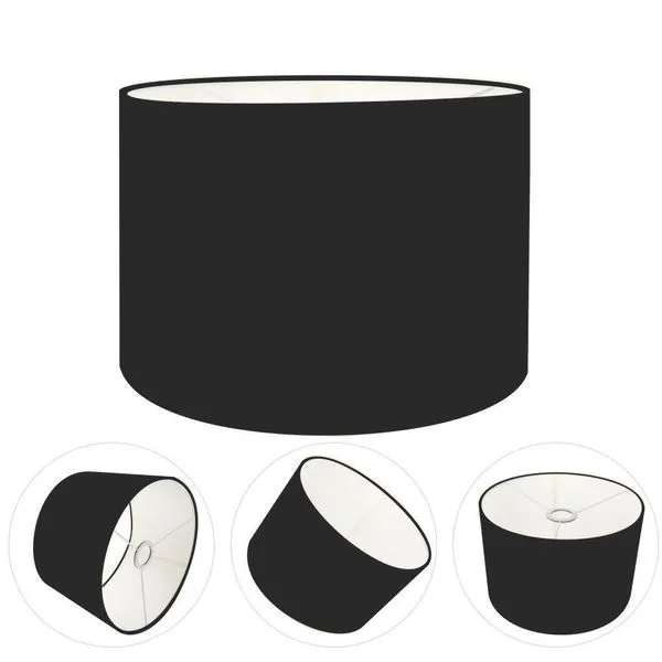 Cúpula Abajur Cilíndrica Cp-7019 ø40x30cm Preto