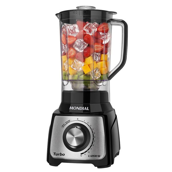 Liquidificador Mondial Turbo Black L-1200 BI 220V