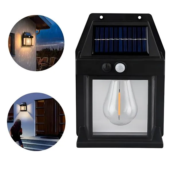 Luminária Arandela LED Solar com Sensor de Presença para Área Externa Resistente à Água Econômica e Sem Fio