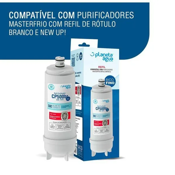 Kit 2 Refil Cp500br para Purificador Masterfrio Planeta Agua