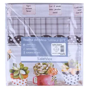 Toalha de Mesa Térmica 138X138cm Salehtex Cactus