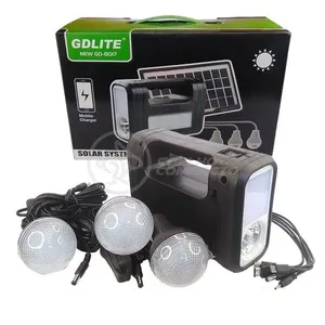 Kit Lanterna Placa Solar Carregador Portatil Emergência