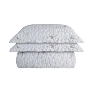 Colcha Naturalle Positano 300 fios 2,90mx2,50m king cinza