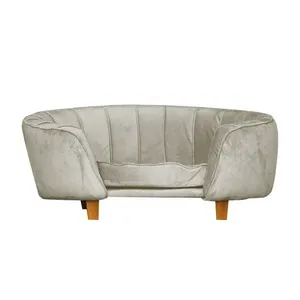Poltrona Cama Caminha Pet Laddi Veludo Bege Dvinn Bege