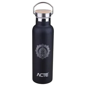 Garrafa Térmica Inox 600ml com Tampa Acte C45 Preta
