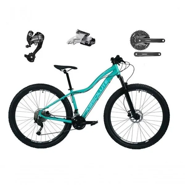Bicicleta Aro 29 Absolute Hera Câmbios Shimano Altus 27v Freio Hidráulico Garfoc/Trava Verde 17