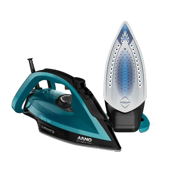 Ferro de Passar a Vapor Arno Ultragliss Plus com Spray e Base Durilium Airglide  Azul azul / 220