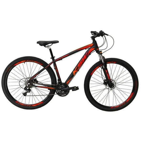 Bicicleta Aro 29 24v K7Freio HidráulicoPreto/vermelho Tam17