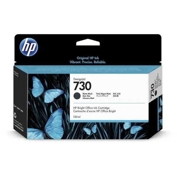 Cartucho de Tinta HP 730 Preto Fosco PLUK 130 ML - P2V65A