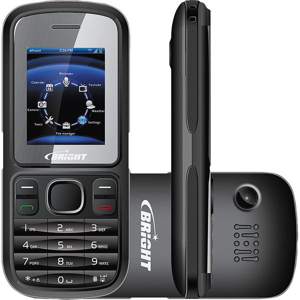 Celular Bright One Desbloqueado Dual Chip Câmera Preto