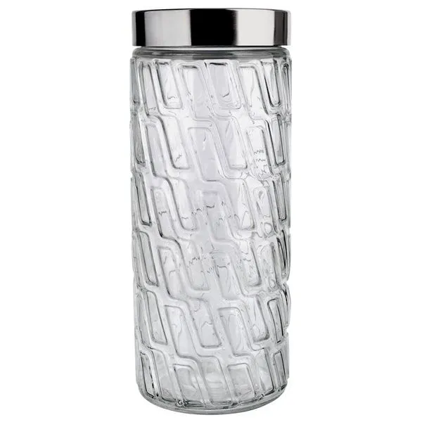 Pote Redondo Euro Home Mosaico em Vidro e Inox  2 L