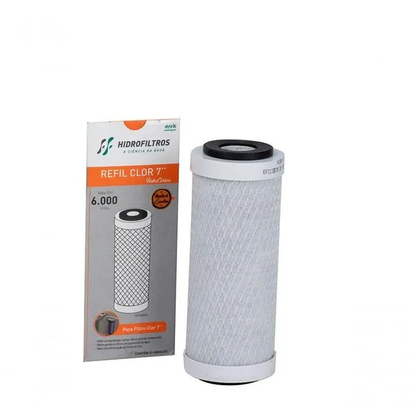 Refil Filtro De Carvão Ativado Clor 7 Hidrofiltros Original