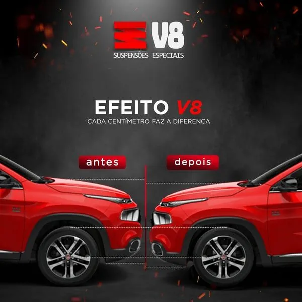 Jogo de Mola Esportiva V8 Suspensões Vw Nirvus