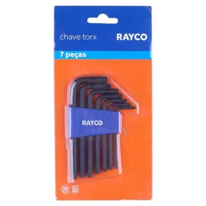 Jogo de Chaves Torx Tipo L com 7 Peças Rayco 12395