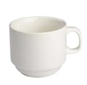 Xícara De Chá Empilhável 200 ml Porcelana Branca Bar e Hotel