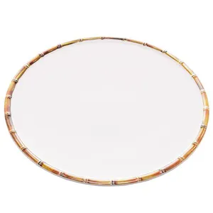 Prato Raso Wolff Bambu em Melamina Branco - 27 cm Branco
