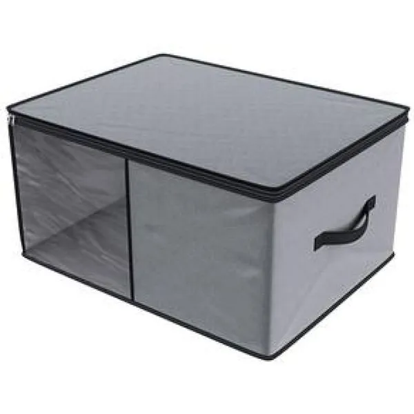 Organizador Euro Home para Cobertores e Edredons com Visor - Cinza