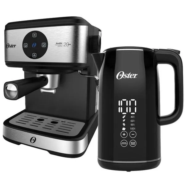 Kit Espresso Oster - Cafeteira Double E Chaleira Digital 1,7L 110V