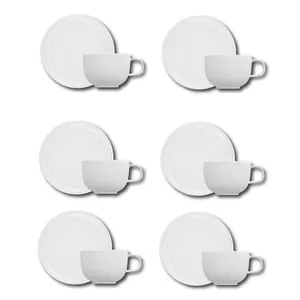 Conjunto de Xícaras para Chá Germer Shell em Porcelana 240 ml 6 Peças