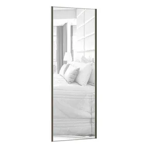 Porta De Correr 80cm Com Espelho, Puxador Inox