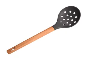 Escumadeira de Silicone com Cabo de Madeira Cazza Oak